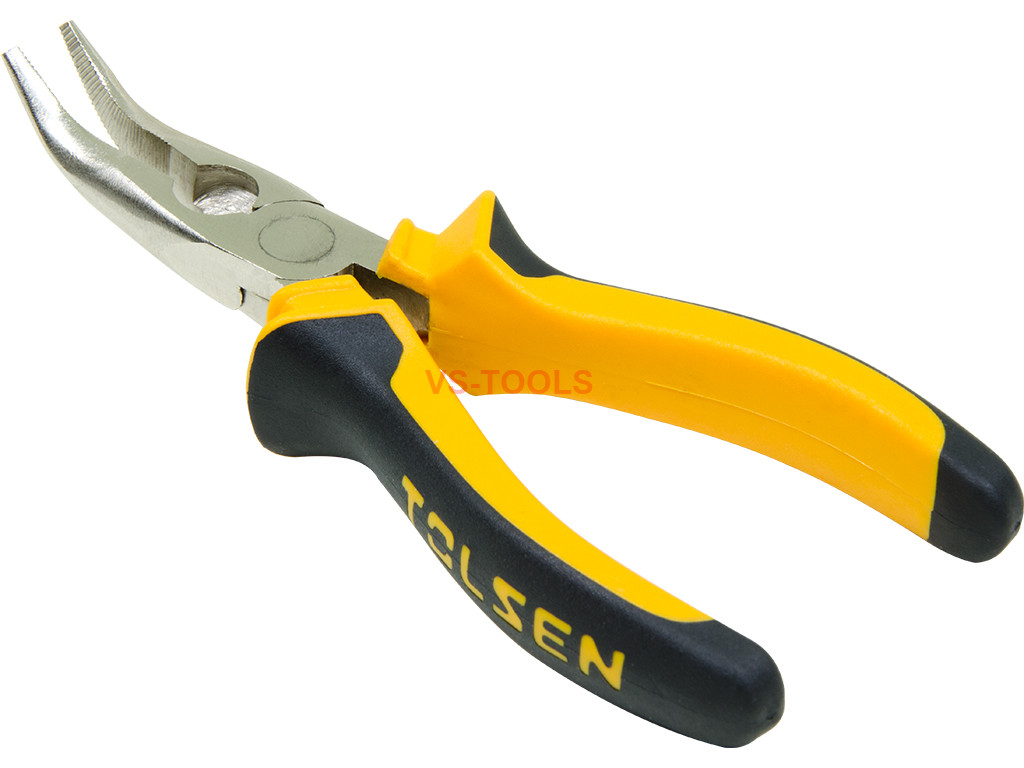Tolsen Industrial 6" 160mm Bent Snip Needle Nose Pliers Wire Cutter eBay
